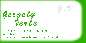 gergely verle business card